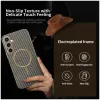 Phonesta Luxury Carbon Fiber Back Cover Hülle mit MagSafe für Samsung Galaxy S25 FE - Braun 2