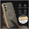 Phonesta Luxury Carbon Fiber Back Cover Hülle mit MagSafe für Samsung Galaxy S25 FE - Braun 5