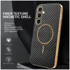 Phonesta Luxury Carbon Fiber Back Cover Hülle mit MagSafe für Samsung Galaxy S25 FE - Schwarz 1