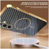 Phonesta Luxury Carbon Fiber Back Cover Hülle mit MagSafe für Samsung Galaxy S25 FE - Schwarz 4