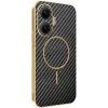 Phonesta Luxury Carbon Fiber Back Cover Hülle mit MagSafe für Xiaomi Poco F7 - Schwarz 0