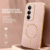 Phonesta Luxury Carbon Fiber Back Cover Hülle mit MagSafe für Xiaomi Redmi 15 - Rosa 2