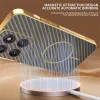 Phonesta Luxury Carbon Fiber Back Cover Hülle mit MagSafe für Motorola Edge 60 Pro - Braun 1