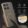 Phonesta Luxury Carbon Fiber Back Cover Hülle mit MagSafe für Motorola Edge 60 Pro - Braun 6