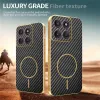 Phonesta Luxury Carbon Fiber Back Cover Hülle mit MagSafe für Motorola Edge 60 Pro - Schwarz 4