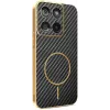 Phonesta Luxury Carbon Fiber Back Cover Hülle mit MagSafe für Motorola Edge 60 / Edge 60 Fusion - Schwarz 0