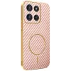 Phonesta Luxury Carbon Fiber Back Cover Hülle mit MagSafe für Motorola Moto G56 - Rosa