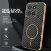 Phonesta Luxury Carbon Fiber Back Cover Hülle mit MagSafe für Motorola Moto G56 - Schwarz 3