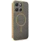 Phonesta Luxury Carbon Fiber Back Cover Hülle mit MagSafe für Motorola Moto G86 Power - Braun