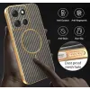 Phonesta Luxury Carbon Fiber Back Cover Hülle mit MagSafe für Motorola Moto G86 Power - Braun 6