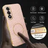 Phonesta Luxury Carbon Fiber Back Cover Hülle mit MagSafe für OnePlus Nord 5 - Rosa 7