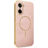 Phonesta Luxury Carbon Fiber Back Cover Hülle mit MagSafe für OnePlus Nord CE5 - Rosa