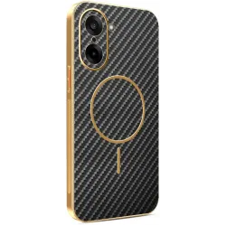 Phonesta Luxury Carbon Fiber Back Cover Hülle mit MagSafe für OnePlus Nord CE5 - Schwarz