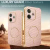 Phonesta Luxury Carbon Fiber Back Cover Hülle mit MagSafe für Oppo A5 Pro - Rosa 3