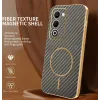 Phonesta Luxury Carbon Fiber Back Cover Hülle mit MagSafe für Oppo A5/A5m - Braun 2