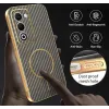Phonesta Luxury Carbon Fiber Back Cover Hülle mit MagSafe für Oppo A5/A5m - Braun 7