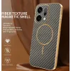 Phonesta Luxury Carbon Fiber Back Cover Hülle mit MagSafe für Oppo Reno14 - Braun 1