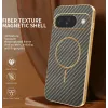 Phonesta Luxury Carbon Fiber Back Cover Hülle mit MagSafe für Google Pixel 10 - Braun 1