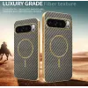 Phonesta Luxury Carbon Fiber Back Cover Hülle mit MagSafe für Google Pixel 10 Pro - Braun 3