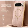 Phonesta Luxury Carbon Fiber Back Cover Hülle mit MagSafe für Google Pixel 10 Pro - Rosa 1