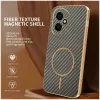 Phonesta Luxury Carbon Fiber Back Cover Hülle mit MagSafe für HONOR 400 - Braun 1