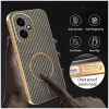 Phonesta Luxury Carbon Fiber Back Cover Hülle mit MagSafe für HONOR 400 - Braun 5