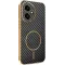 Phonesta Luxury Carbon Fiber Back Cover Hülle mit MagSafe für HONOR 400 - Schwarz