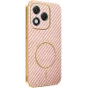 Phonesta Luxury Carbon Fiber Back Cover Hülle mit MagSafe für HONOR 400 Lite - Rosa 0