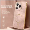 Phonesta Luxury Carbon Fiber Back Cover Hülle mit MagSafe für HONOR 400 Lite - Rosa 1