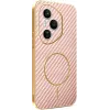 Phonesta Luxury Carbon Fiber Back Cover Hülle mit MagSafe für HONOR 400 Pro - Rosa 0
