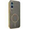 Phonesta Luxury Carbon Fiber Back Cover Hülle mit MagSafe für OnePlus Nord CE 4 Lite - Braun 0
