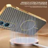 Phonesta Luxury Carbon Fiber Back Cover Hülle mit MagSafe für OnePlus Nord CE 4 Lite - Braun 1