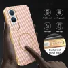 Phonesta Luxury Carbon Fiber Back Cover Hülle mit MagSafe für OnePlus Nord CE 4 Lite - Rosa 6