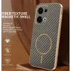 Phonesta Luxury Carbon Fiber Back Cover Hülle mit MagSafe für Oppo Reno13 - Braun 1