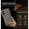 Phonesta Luxury Carbon Fiber Back Cover Hülle mit MagSafe für Oppo Reno13 F 4G/5G / Reno13 FS 5G - Braun 2