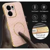 Phonesta Luxury Carbon Fiber Back Cover Hülle mit MagSafe für Oppo Reno13 F 4G/5G / Reno13 FS 5G - Rosa 6