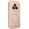 Phonesta Luxury Carbon Fiber Back Cover Hülle mit MagSafe für Realme 14 Pro - Rosa