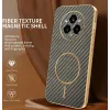 Phonesta Luxury Carbon Fiber Back Cover Hülle mit MagSafe für Realme 14 Pro Plus - Braun 1