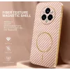 Phonesta Luxury Carbon Fiber Back Cover Hülle mit MagSafe für Realme 14 Pro Plus - Rosa 1