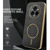 Phonesta Luxury Carbon Fiber Back Cover Hülle mit MagSafe für Realme 14 Pro Plus - Schwarz 1