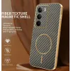 Phonesta Luxury Carbon Fiber Back Cover Hülle mit MagSafe für Realme 14x / C75 - Braun 1
