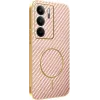 Phonesta Luxury Carbon Fiber Back Cover Hülle mit MagSafe für Realme 14x / C75 - Rosa 0