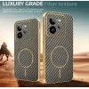 Phonesta Luxury Carbon Fiber Back Cover Hülle mit MagSafe für Realme GT 7 Pro - Braun 3