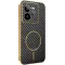 Phonesta Luxury Carbon Fiber Back Cover Hülle mit MagSafe für Realme GT 7 Pro - Schwarz