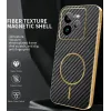 Phonesta Luxury Carbon Fiber Back Cover Hülle mit MagSafe für Realme GT 7 Pro - Schwarz 1