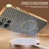 Phonesta Luxury Carbon Fiber Back Cover Hülle mit MagSafe für Motorola Edge 50 - Braun 1