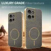 Phonesta Luxury Carbon Fiber Back Cover Hülle mit MagSafe für Motorola Edge 50 - Braun 4