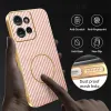 Phonesta Luxury Carbon Fiber Back Cover Hülle mit MagSafe für Motorola Edge 50 - Rosa 6