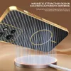 Phonesta Luxury Carbon Fiber Back Cover Hülle mit MagSafe für Motorola Edge 50 - Schwarz 1