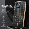 Phonesta Luxury Carbon Fiber Back Cover Hülle mit MagSafe für Motorola Edge 60 Neo/Edge 50 Neo / ThinkPhone 25 - Schwarz 3